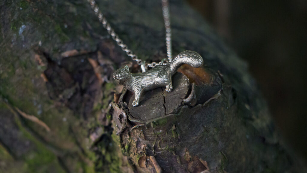 Grey Squirrel Pendant