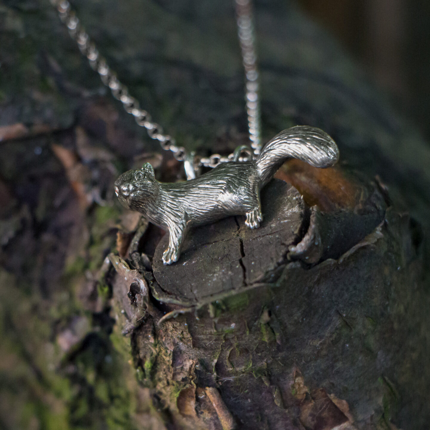 Grey Squirrel Pendant