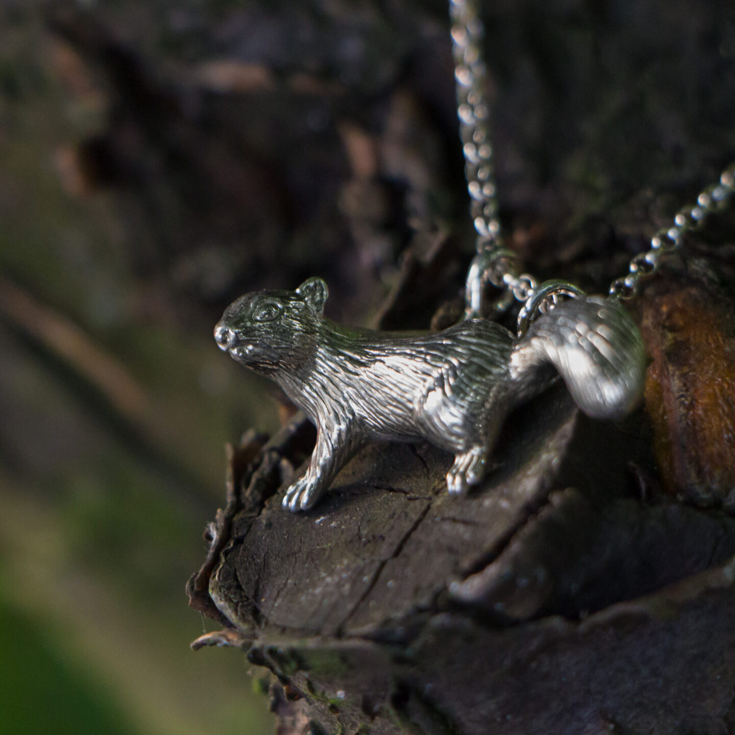 Grey Squirrel Pendant