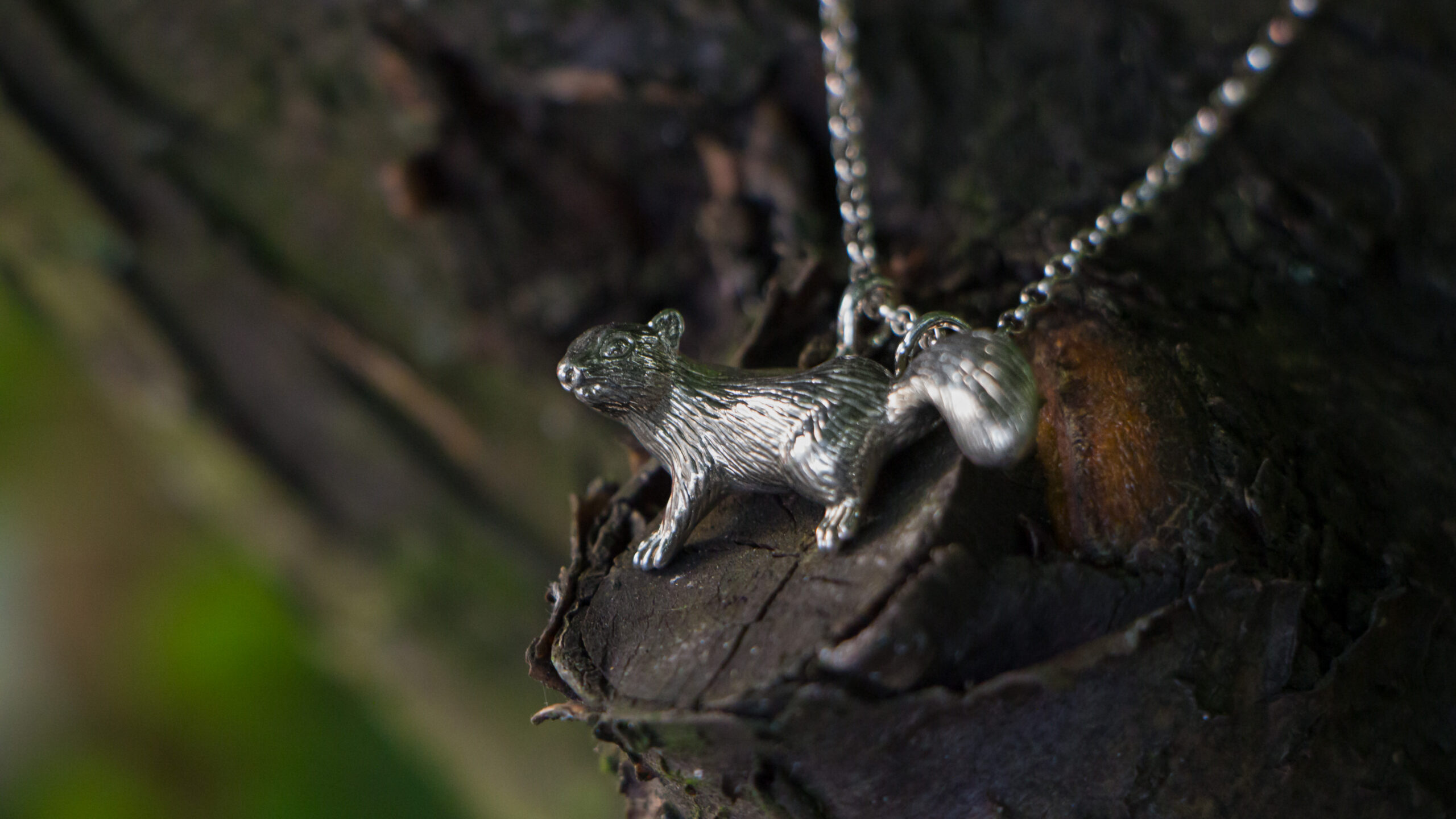 Grey Squirrel Pendant - Image 2