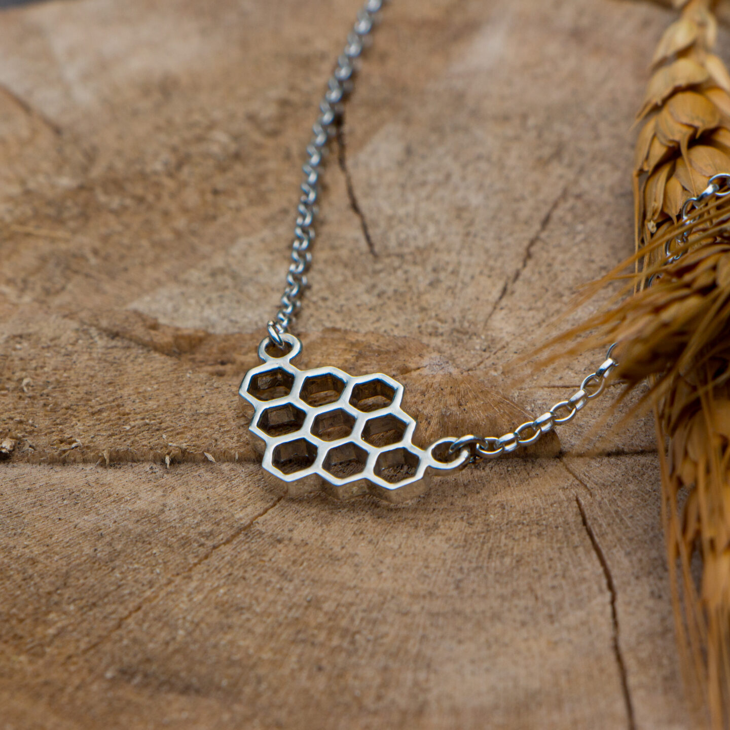 Honeycomb Pendant Necklace