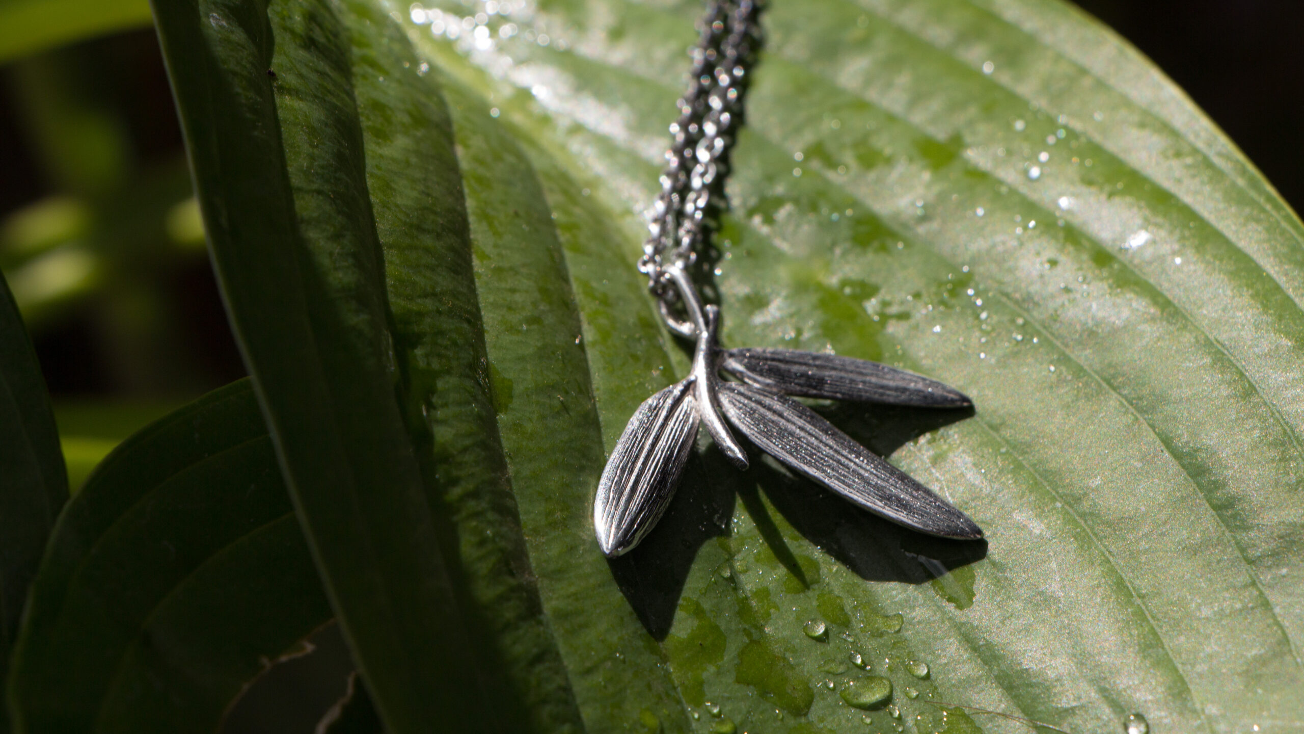 Bamboo Leaf Pendant - Image 3