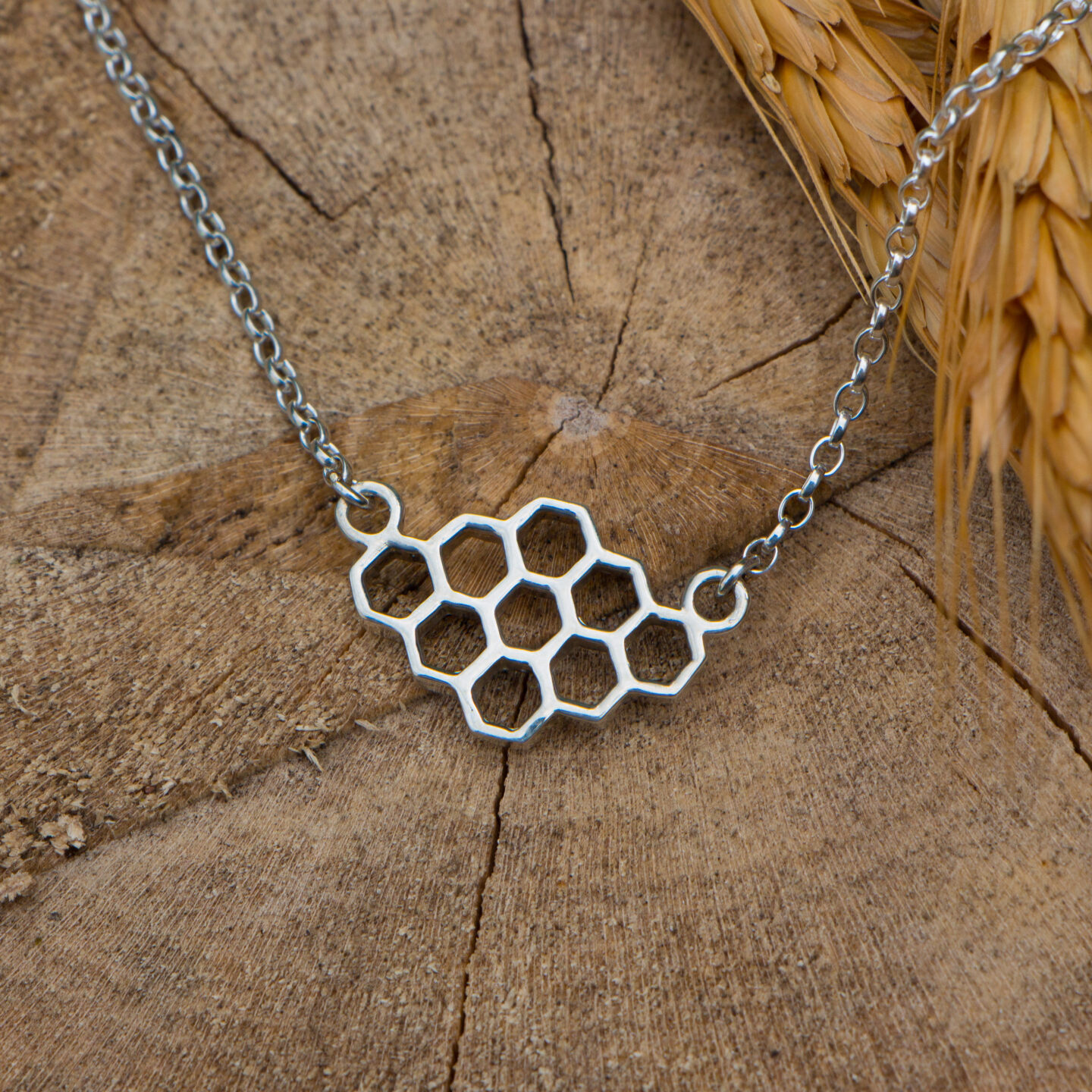 Honeycomb Pendant Necklace