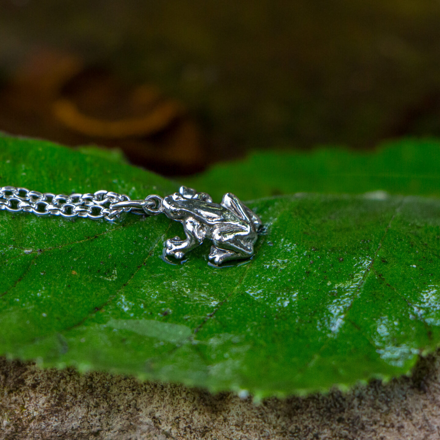 Minature Woodland Frog Pendant
