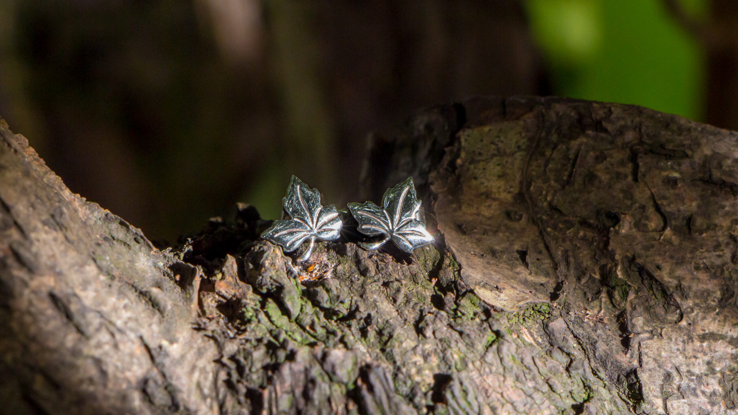 Maple Leaf Stud Earrings - Image 3