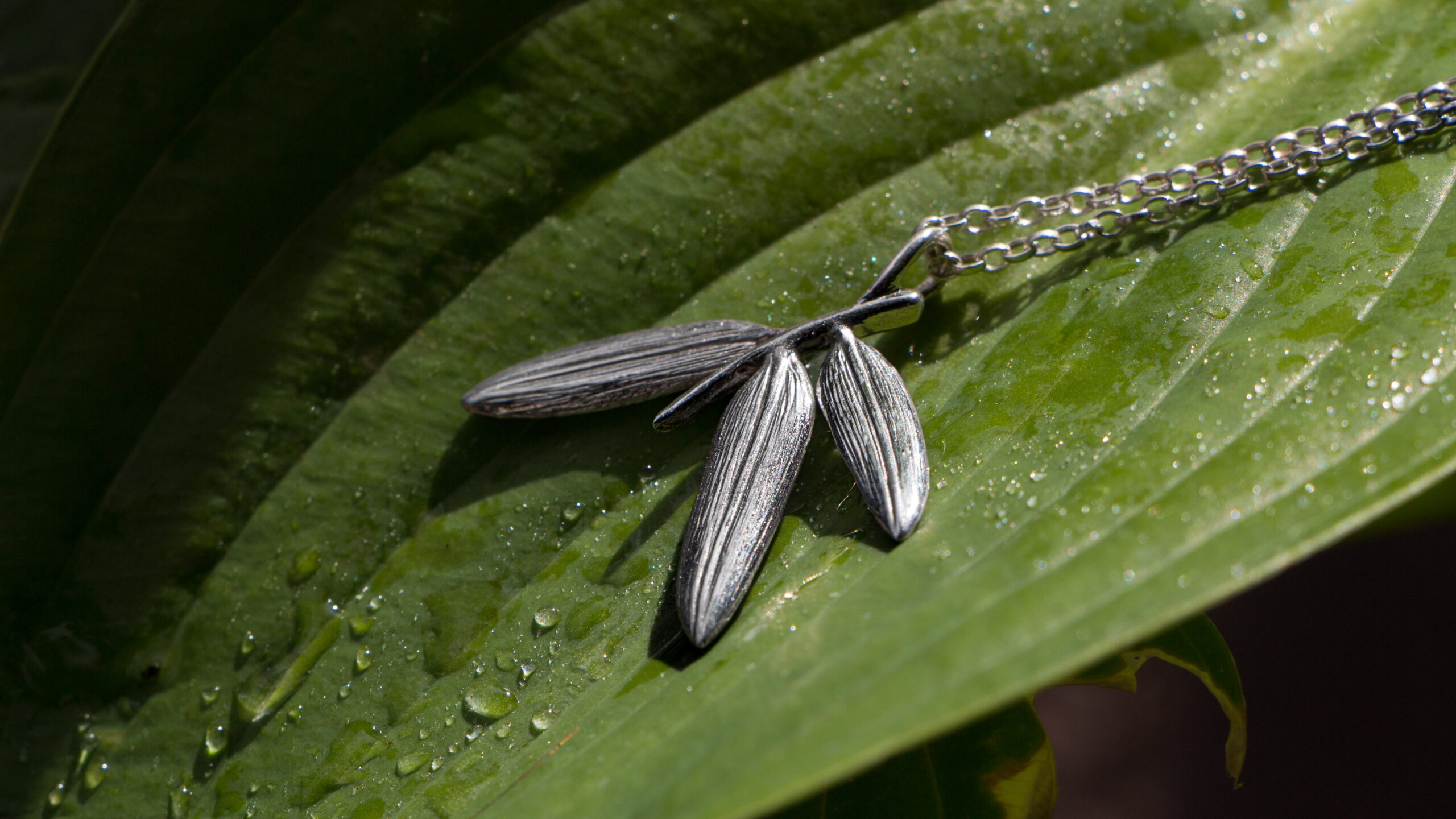 Bamboo Leaf Pendant - Image 2