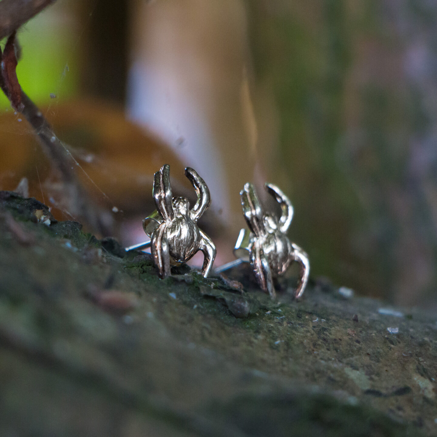 Garden Spider Stud Earrings