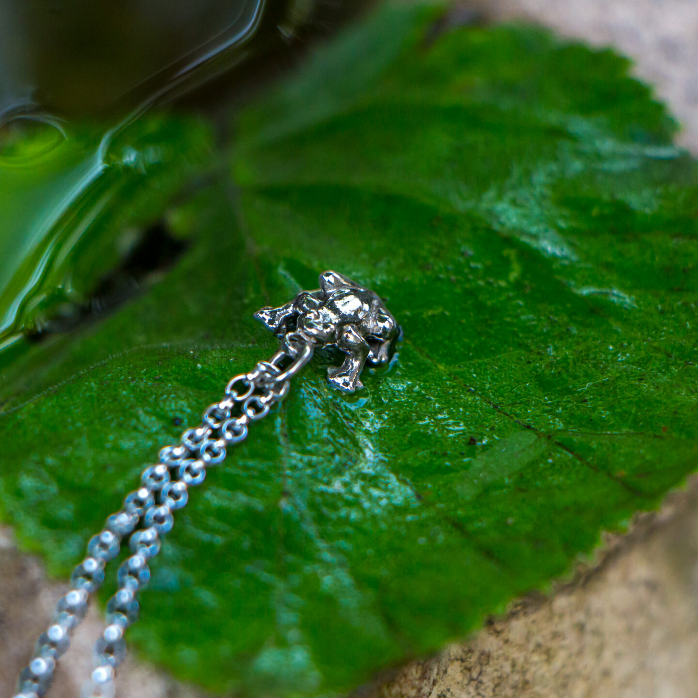 Minature Woodland Frog Pendant