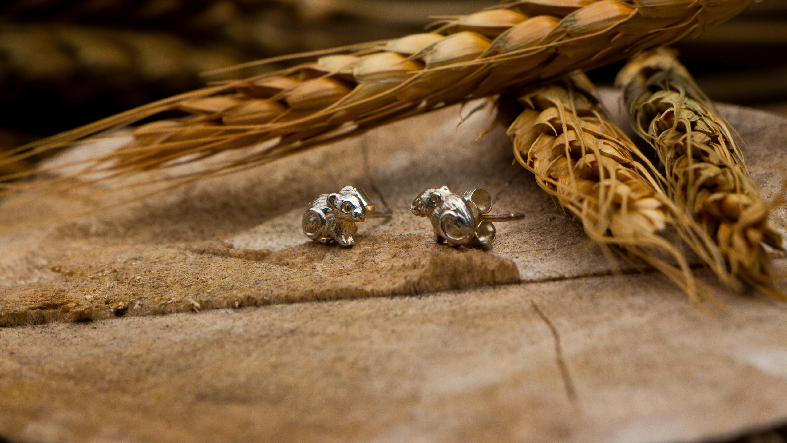 Harvest Mice Stud Earrings - Image 2