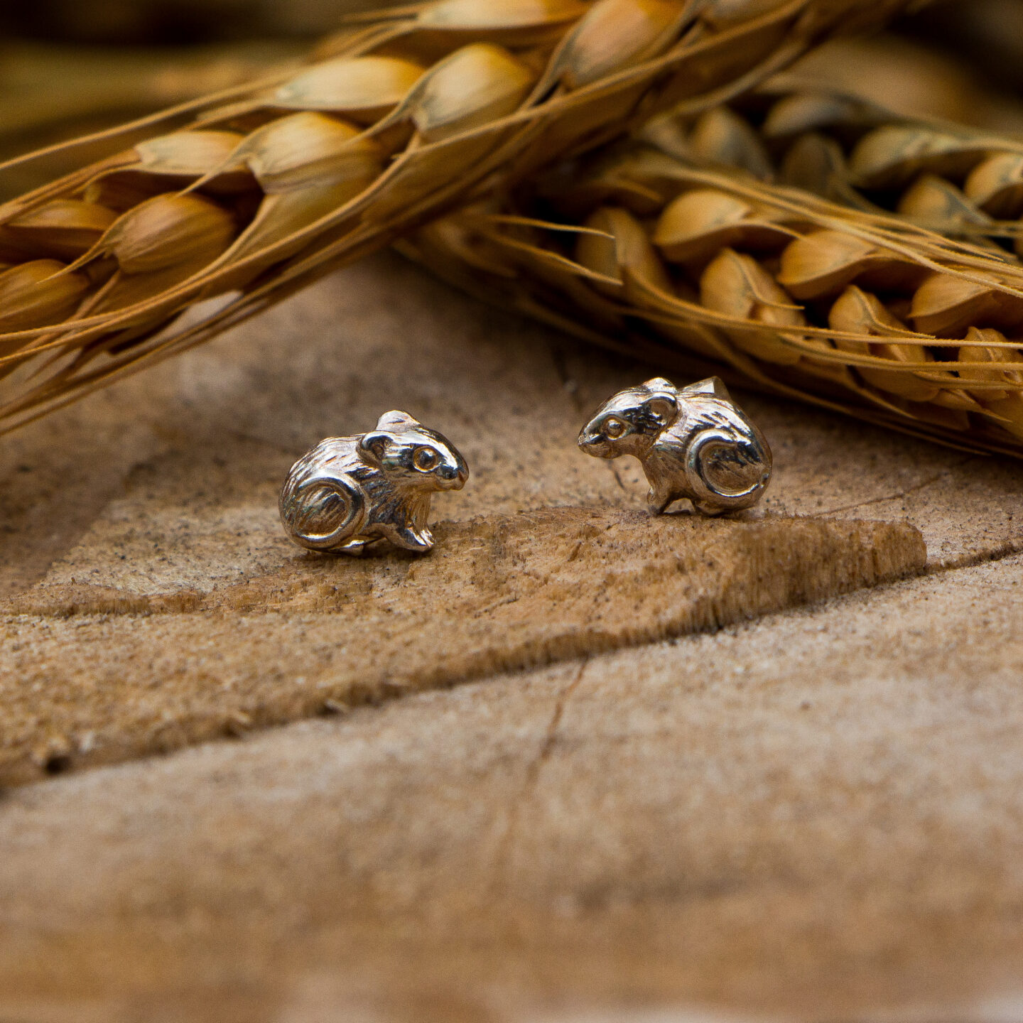 Harvest Mice Stud Earrings