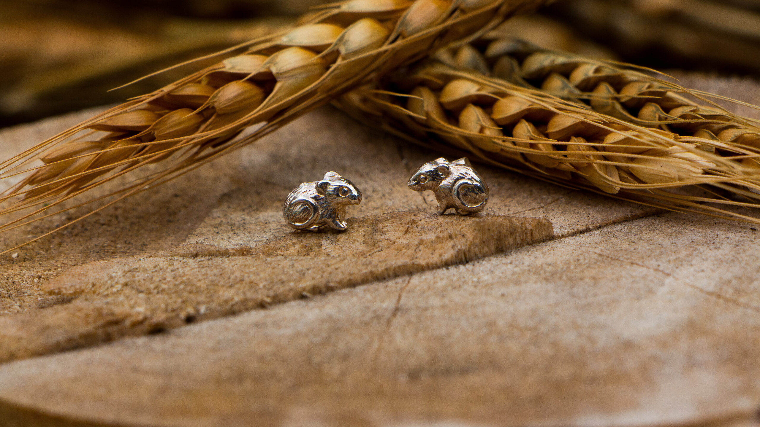 Harvest Mice Stud Earrings
