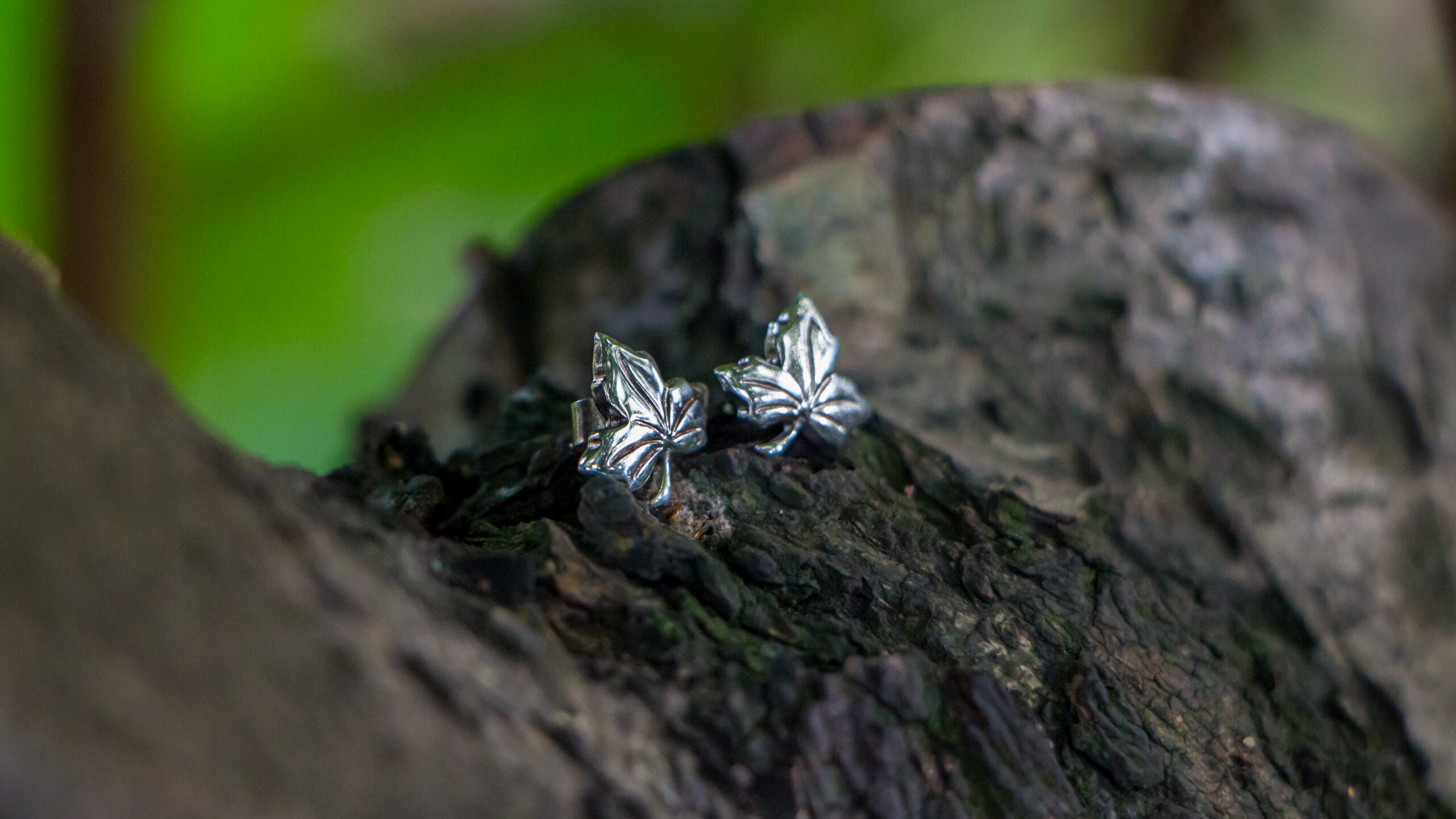 Maple Leaf Stud Earrings - Image 4