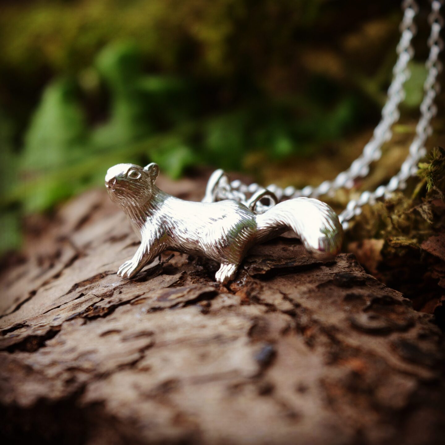 Grey Squirrel Pendant