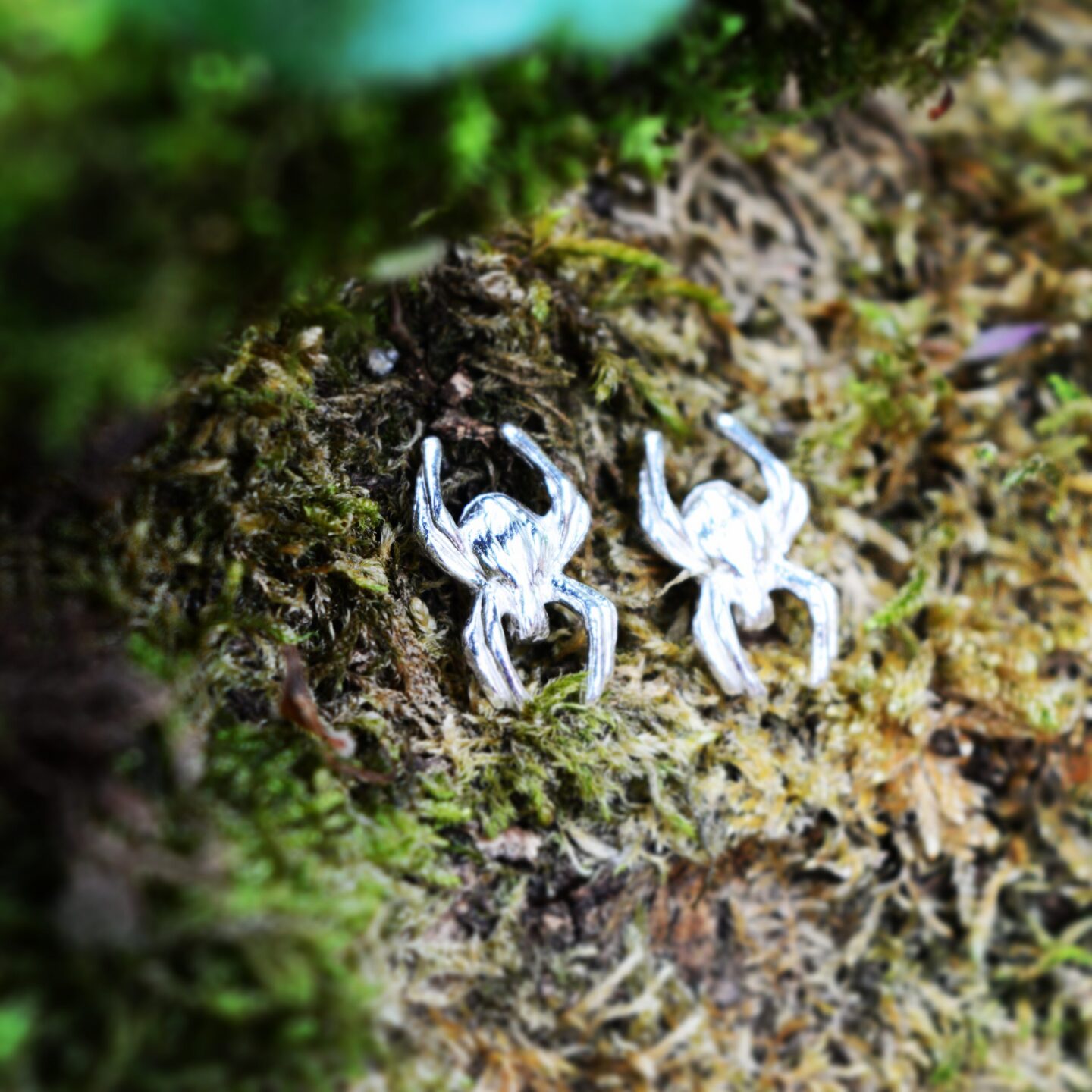 Garden Spider Stud Earrings