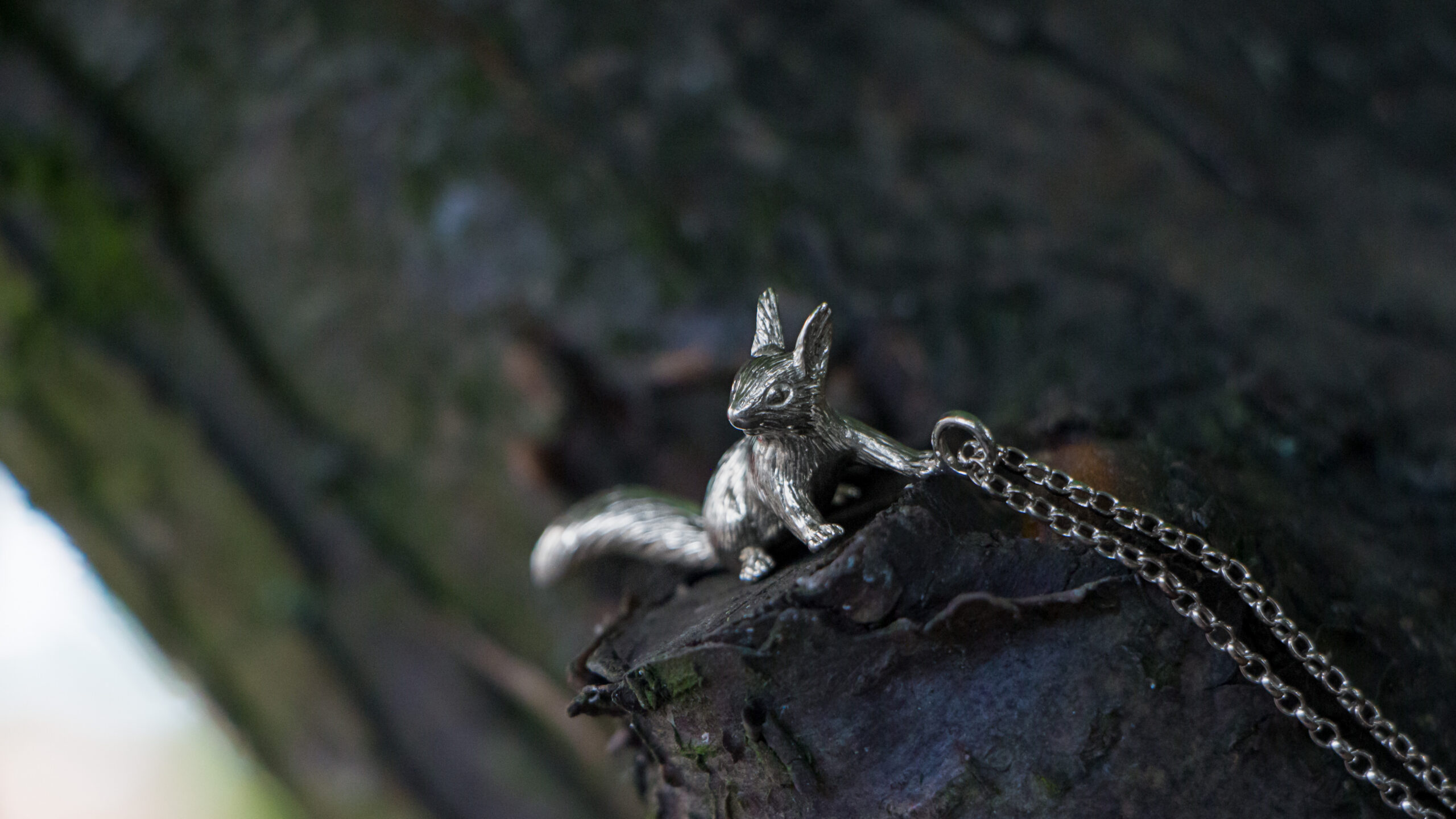 Red Squirrel Pendant (eco-silver) - Image 2